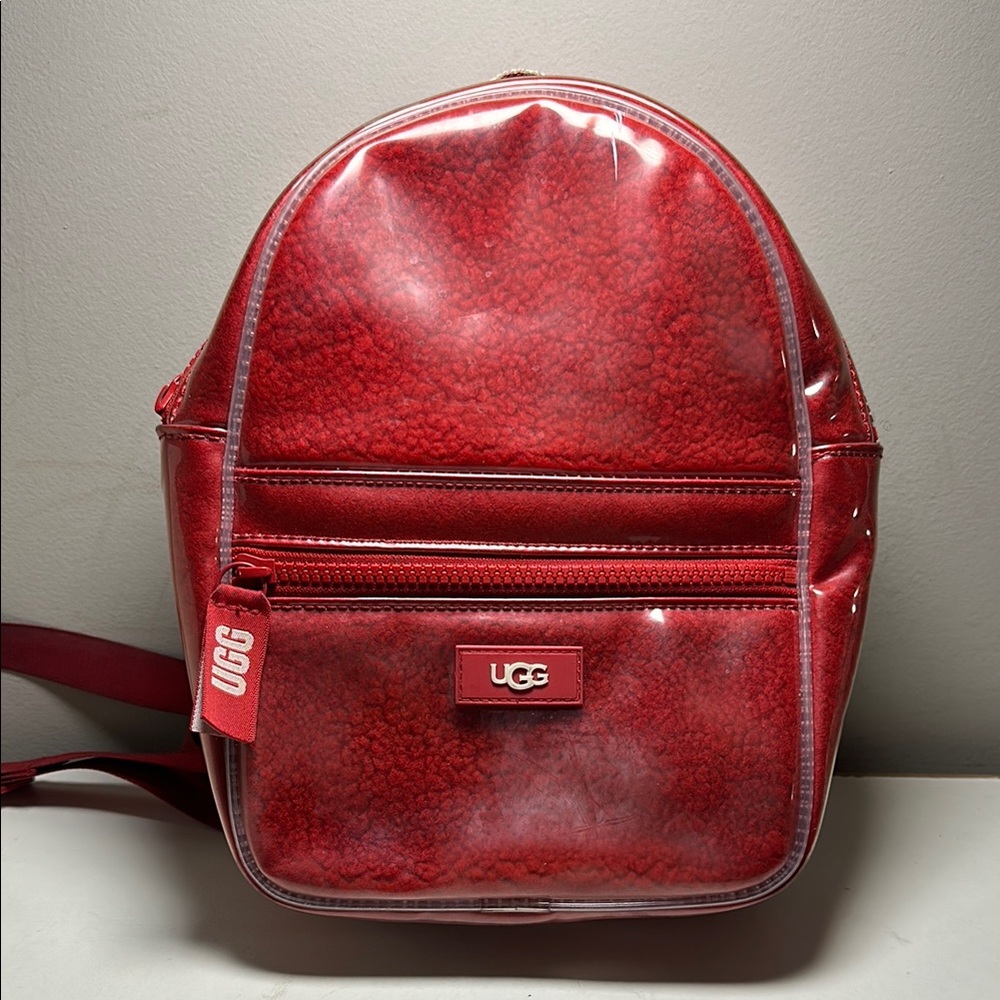 UGG Dannie li mini Vibrant Red clear Backpack
